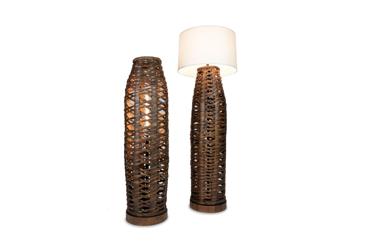 Woven Tower Floor Lamp